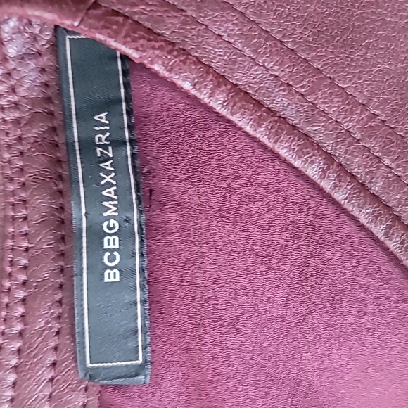 BCBGMaxAzria Sheridan Faux Leather Dress, Size Small, Color Royal Port - Picture 17 of 17